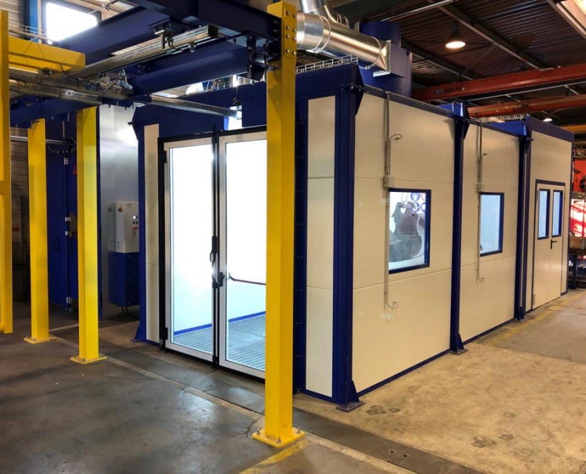 Manual powder coating plant