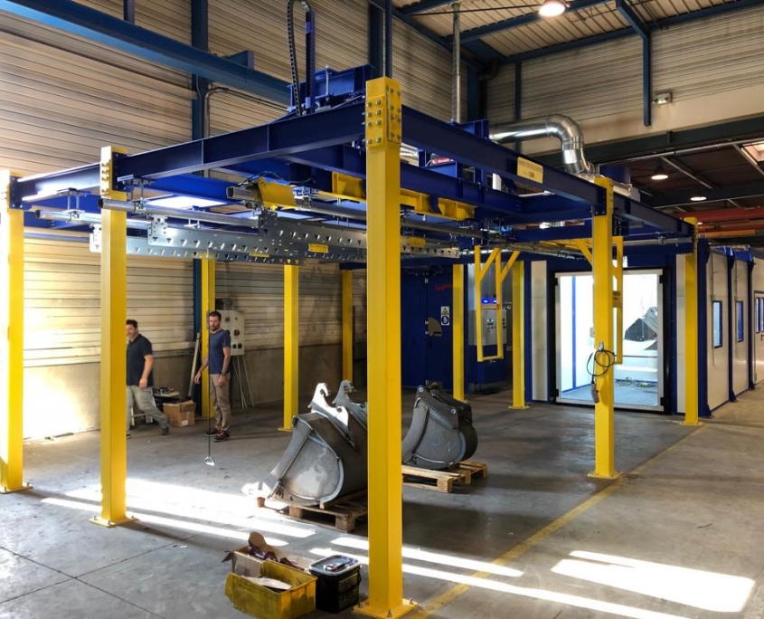 Manual powder coating plant