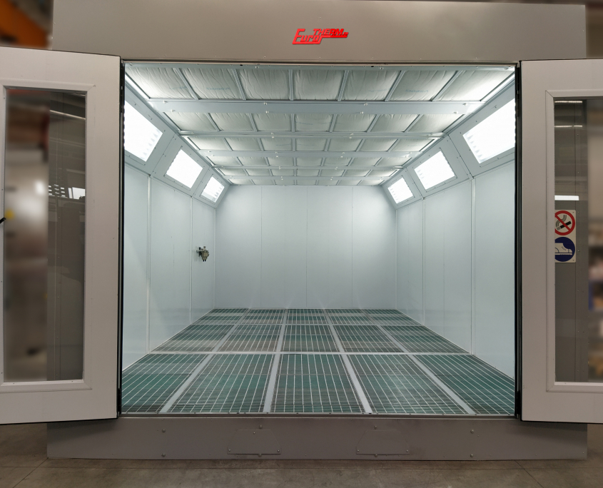 Demountable pressurized Spray booths for bodywork