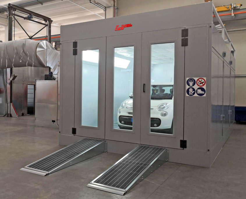 Demountable pressurized Spray booths for bodywork