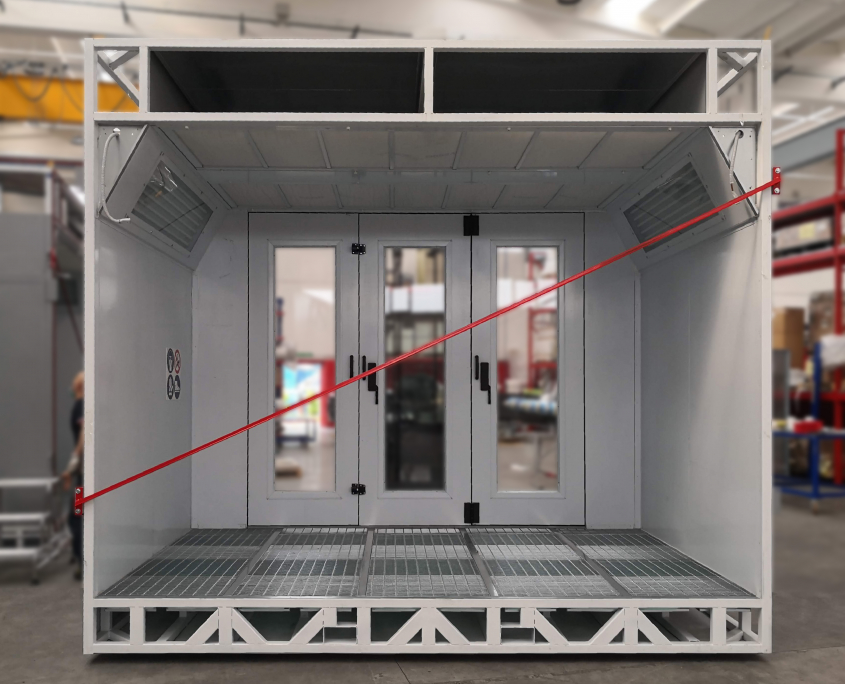 Demountable pressurized Spray booths for bodywork