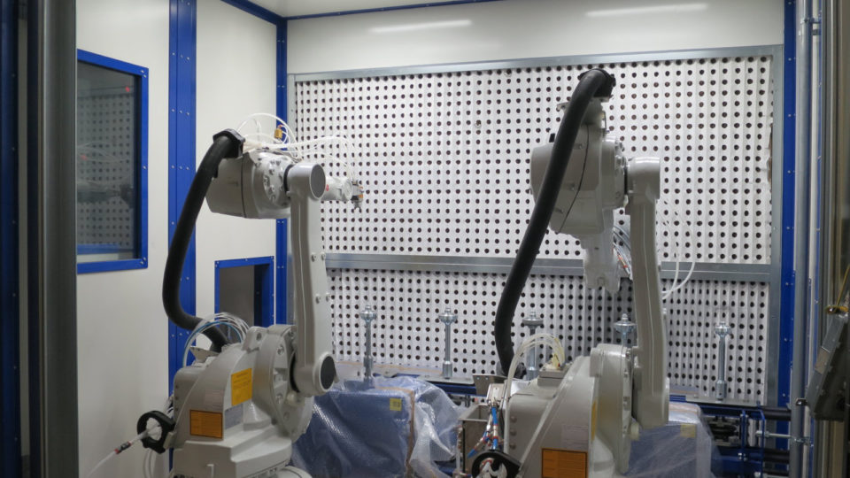 Impianto compatto per la verniciatura automatica dei freni a tamburo per una multinzionale dell’automotive