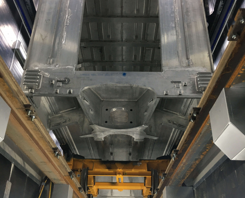 Railway shotblasting booth