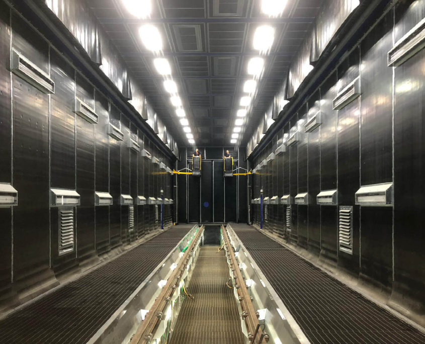 Railway shotblasting booth