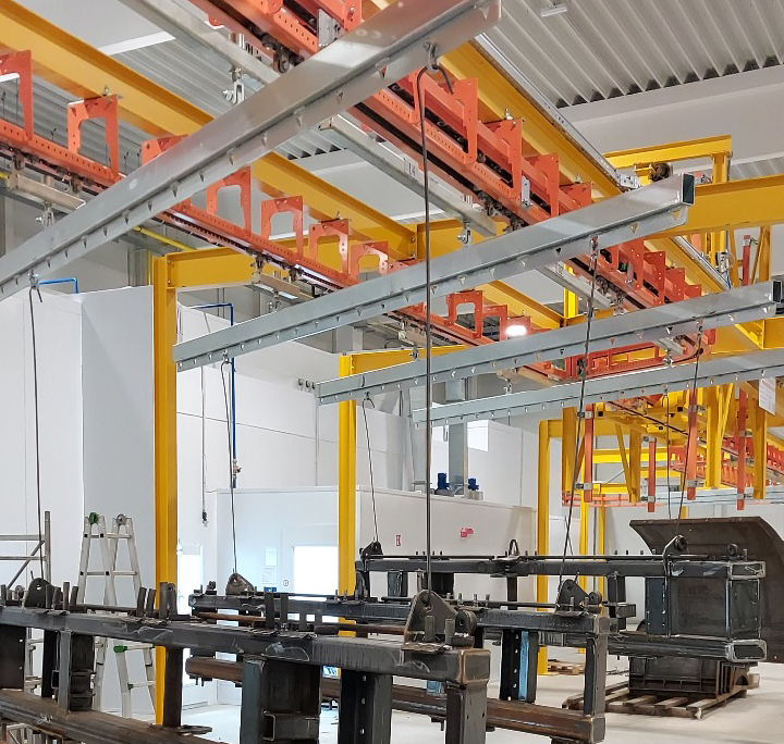 Automatic power&free overhead conveyor