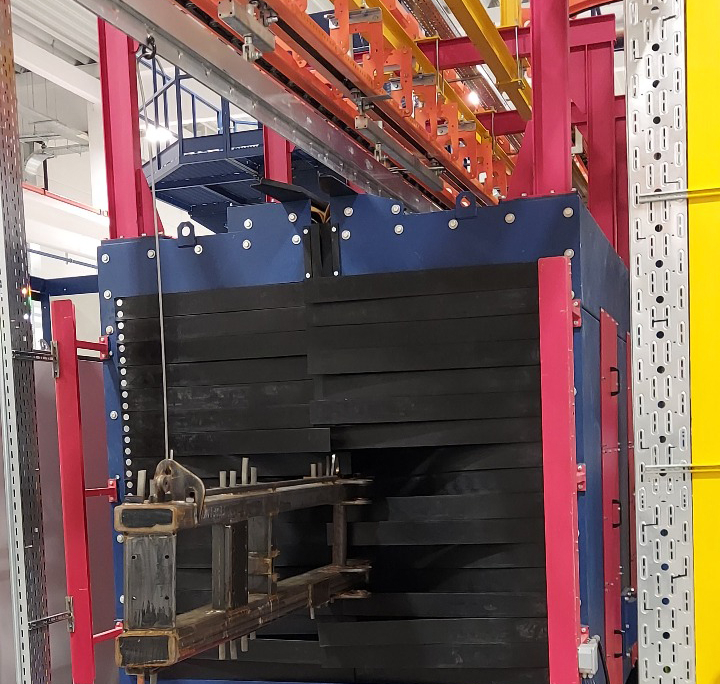 Shot blasting machine with automatic turbines