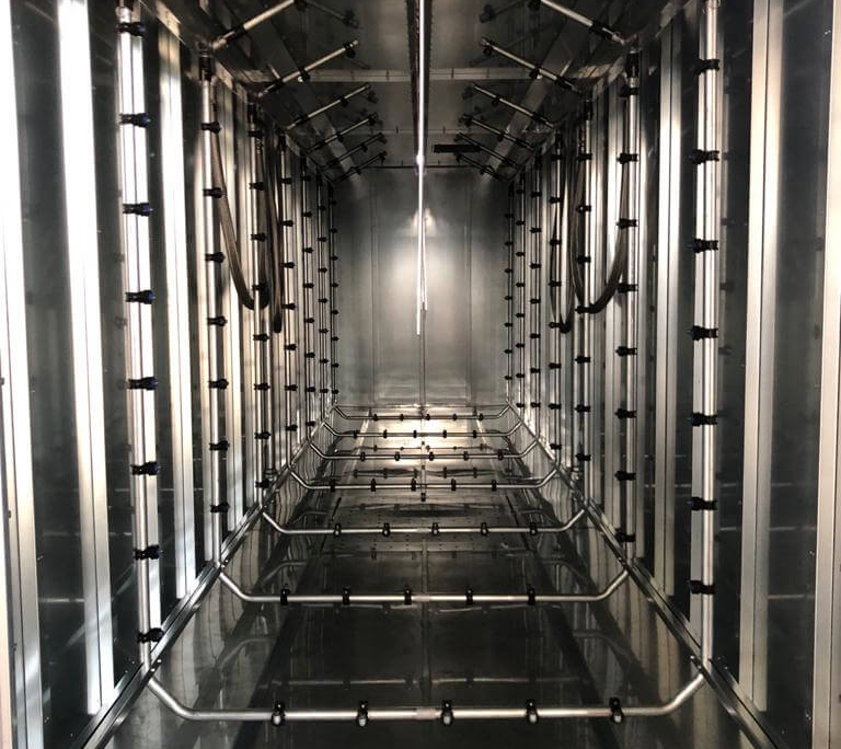 Internal of Ecojet washing tunnel