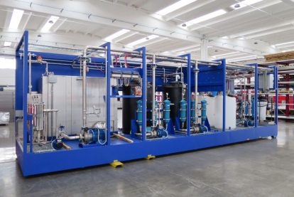 cabina di lavaggio con skid 5 stadi