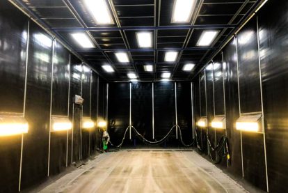 interno cabina sabbiatura recupero parziale Eurotherm