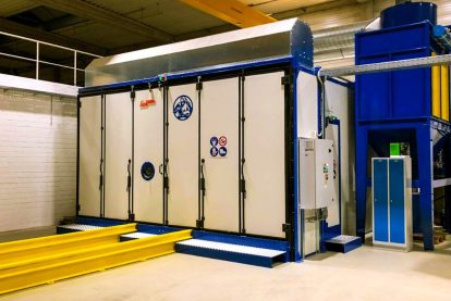 sabbiatura con recupero graniglia totale