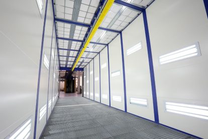 cabina verniciatura polveri flusso verticale Eurotherm