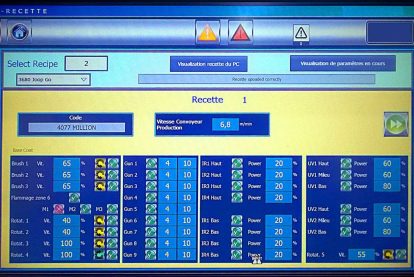 Impianto di verniciatura per cosmetica