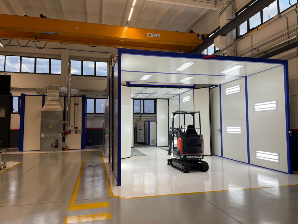 Installation de retouche de peinture liquide pour excavateurs Eurotherm 1 1 1 Eurotherm