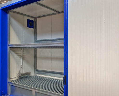 Container di stoccaggio e locali tecnici per preparazione vernici