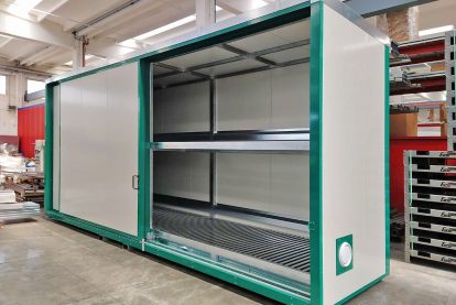 Custom built container with air conditioning system Eurotherm