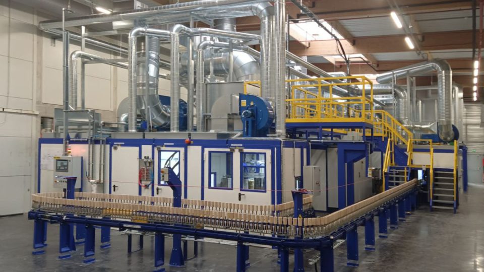 Mur d’aspiration avec filtration par rideau d&rsquo;eau en inox