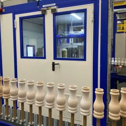 Nuovo impianto di verniciatura rotativo per piccoli componenti 