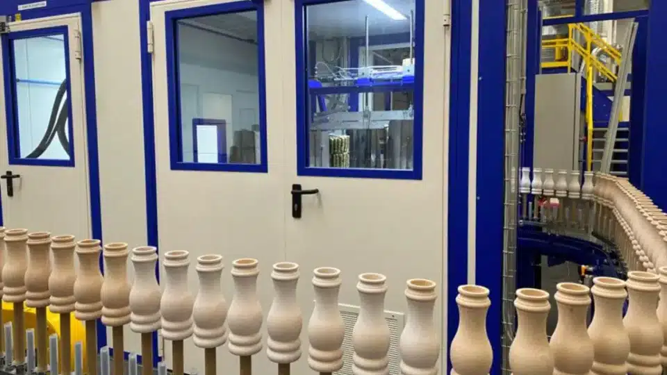 Nuovo impianto di verniciatura rotativo per piccoli componenti 