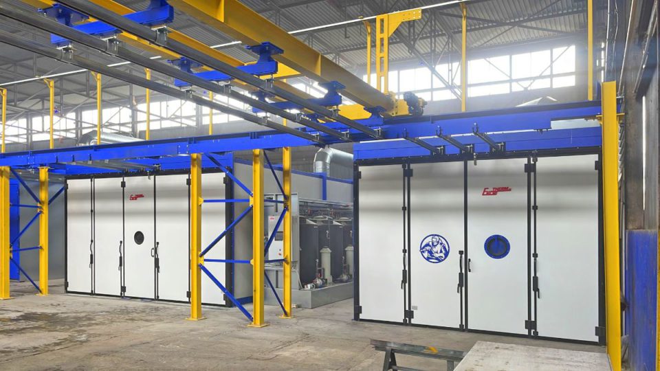 Manual powder coating plant