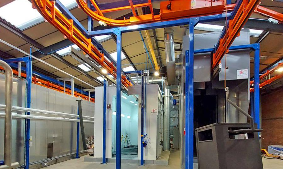 Nouvelle installation de poudrage automatique pour Broxap