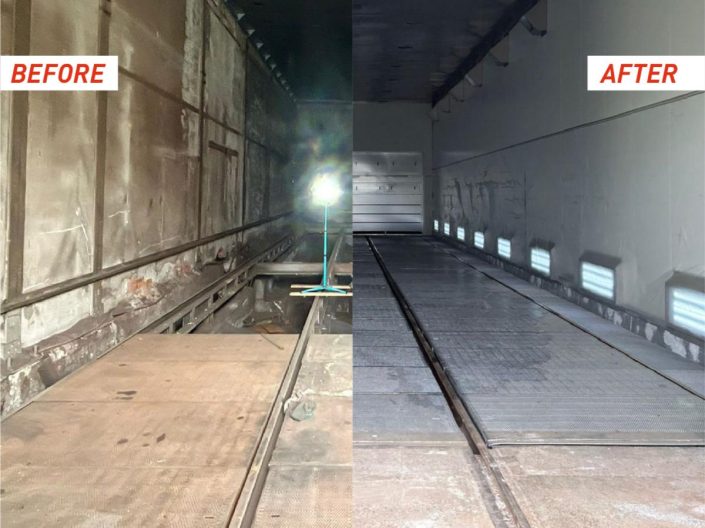 Modernisation des cabines de lavage des trains