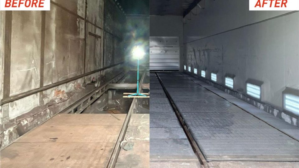 Modernisation des cabines de lavage des trains