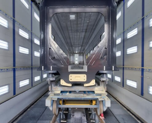 Impianto di verniciatura per settore ferroviario