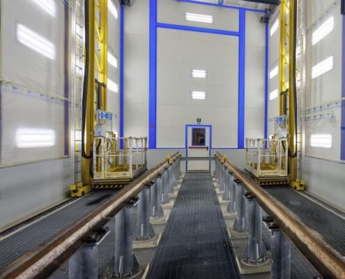 Impianto di verniciatura per settore ferroviario