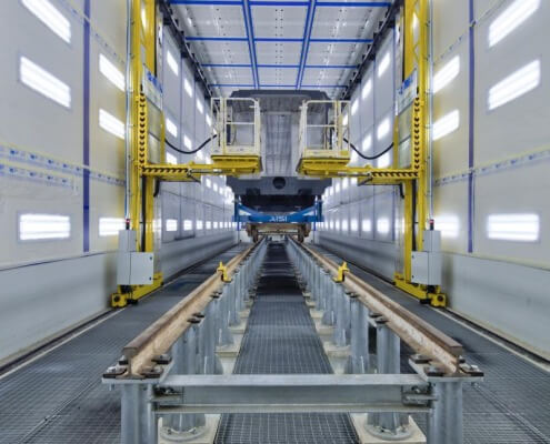 Impianto di verniciatura per settore ferroviario