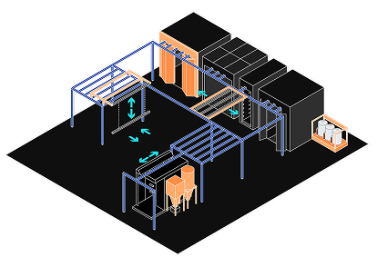 Impianto-di-verniciatura-a-polvere-trasportatore-manuale