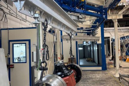 Catenaria Impianto verniciatura industriale Assali truck Eurotherm Eurotherm