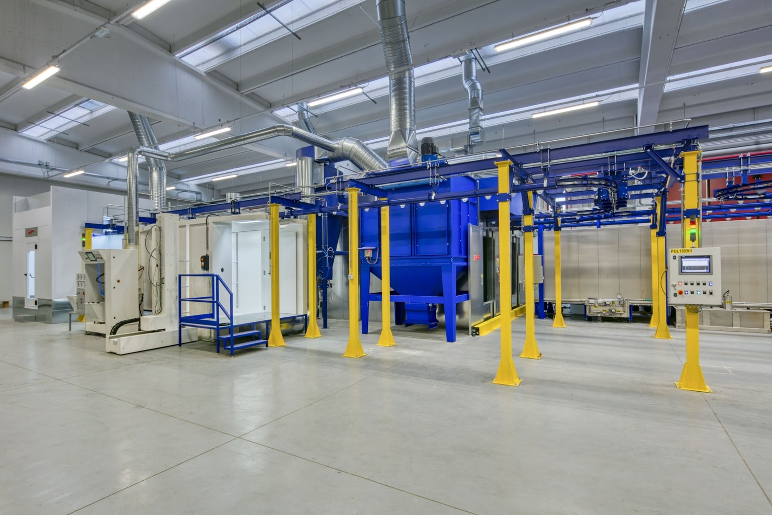 sistema di verniciatura combinato polvere liquido eurotherm Eurotherm