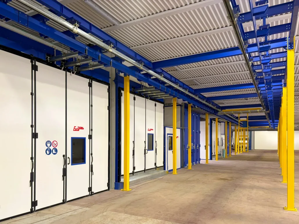 High-performance pretreatment and liquid painting system for electromechanical components